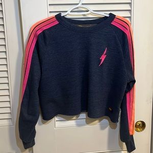 Aviator Nation classic cropped crew sweatshirt